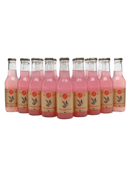 Three Cents Pink Grapefruit Soda / Case of 24 Bottles