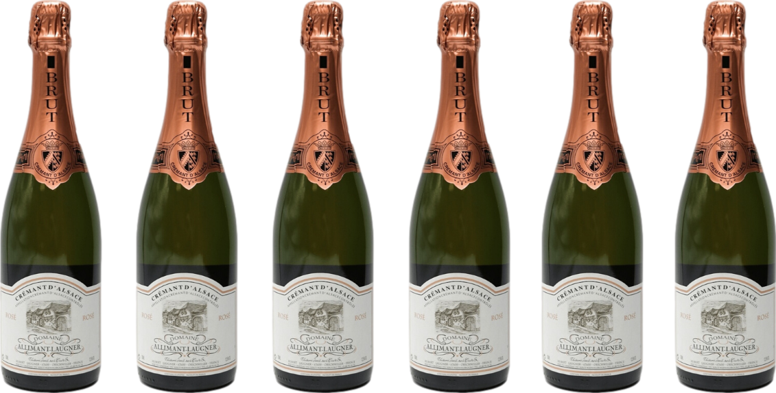 8Wines.de Allimant Laugner Cremant d'Alsace Rose 6 Flaschenset