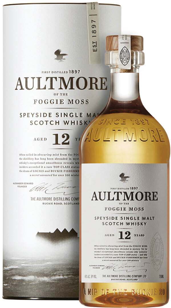 Aultmore - Speyside Speyside Single Malt Scotch Whisky Aged 12 Years Aultmore 0,7 ℓ, En Etui