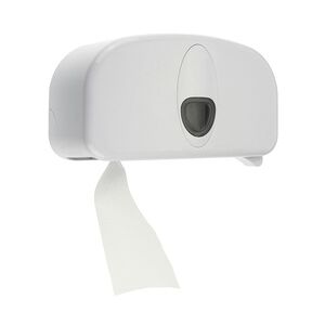 PlastiQLine 2020 - Toilettenpapierspender - 2Rollen Spender - weiß - Systemrollen