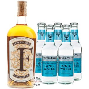 Capulet & Montague Ferndinand’s Saar Quince & 5 x Fever-Tree Mediterranean Tonic Water (30 % Vol., 1,5 Liter)