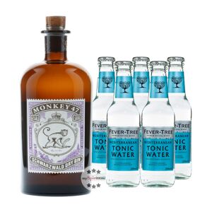Black Forest Distillers Monkey 47 Gin & 5 x Fever-Tree Mediterranean Tonic Water (47 % Vol., 1,5 Liter)