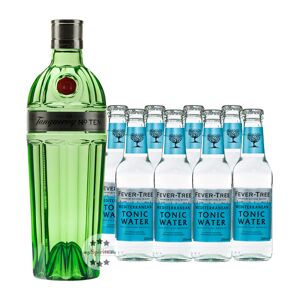 Tanqueray No. Ten Gin & 8 x Fever-Tree Mediterranean Tonic Water (47,3 % Vol., 2,3 Liter)