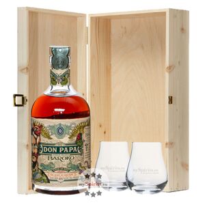 Don Papa Rum Geschenk-Set Don Papa Baroko in Holzkiste (40 % Vol., 0,7 Liter)