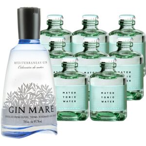 Gin Mare & 8 x Match Mediterranean Tonic Set (42,7 % vol, 2,3 Liter)