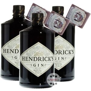 The Hendrick's Gin Distillery Hendrick’s Gin Set Classic 3 x 0,7l (44 % Vol., 2,1 Liter)