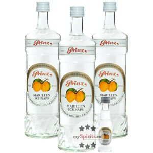 Fein 3 x Prinz Marillen-Schnaps + gratis Miniatur (40 % vol., 3,0 Liter)