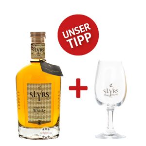 SLYRS Destillerie Slyrs Single Malt Whisky & Whiskyglas (43 % vol., 0,7 Liter)