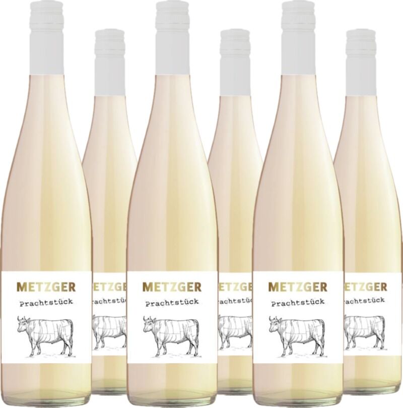 6er Vorteilspaket Metzger 'Prachtstück' Spätburgunder Blanc de Noirs KuhbA trocken 2022 Uli Metzger