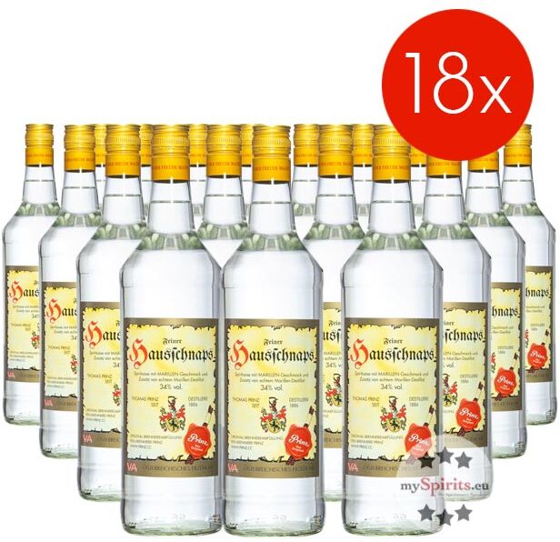 Fein Prinz Hausschnaps / 34% Vol. - 18 Flaschen (34% Vol., 1,0 Liter)