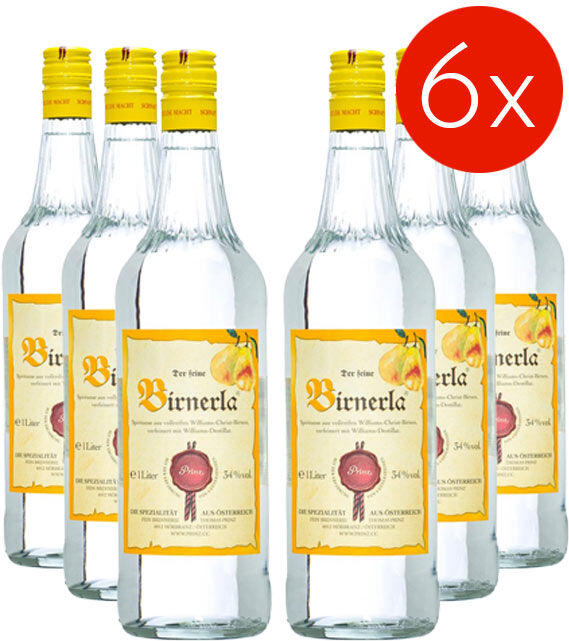 Fein Prinz Birnerla / 34% Vol. - 6 Flaschen (34% Vol., 1,0 Liter)