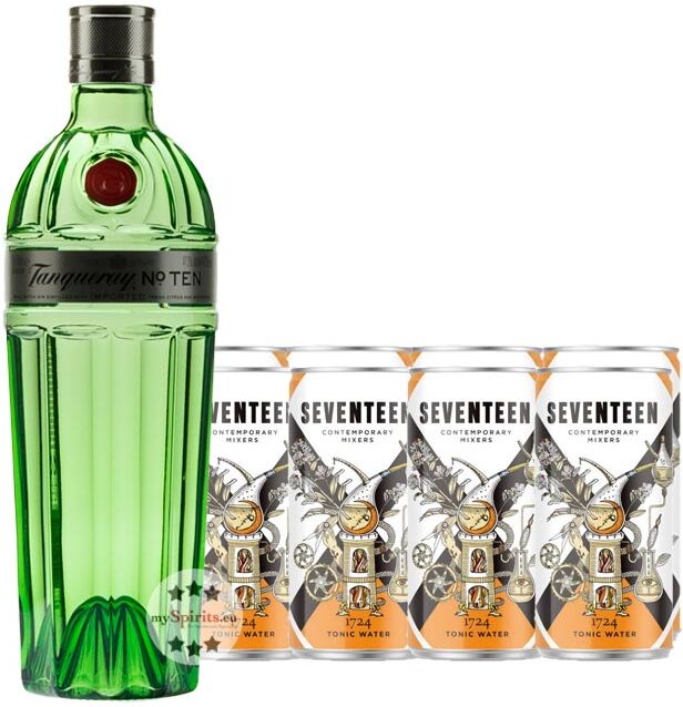 Tanqueray No. Ten Gin & 8 x 1724 Tonic Water (47,3 % vol., 2,3 Liter)