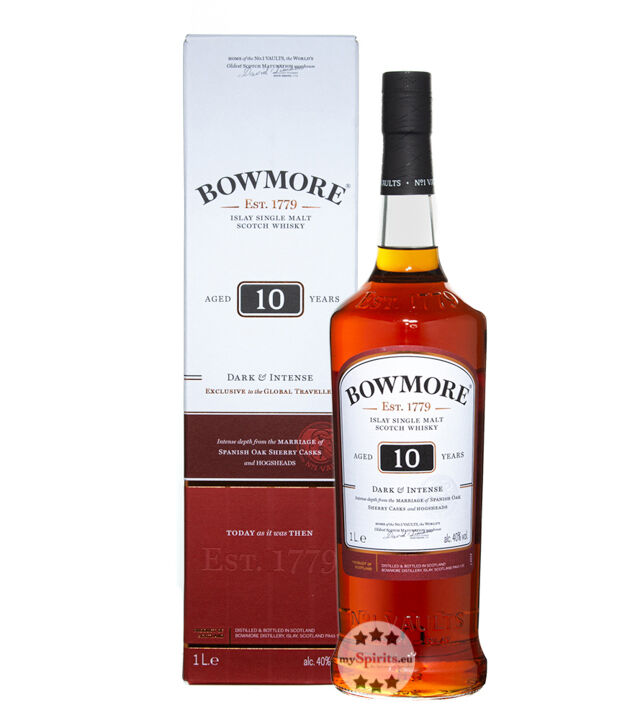 Bowmore 10 Jahre Dark & Intense Whisky (40 % Vol., 1,0 Liter)