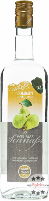 Dolomiti Alpenfeinkost Dolomiti Williams-Birnen-Schnaps (35% Vol., 1,0 Liter)