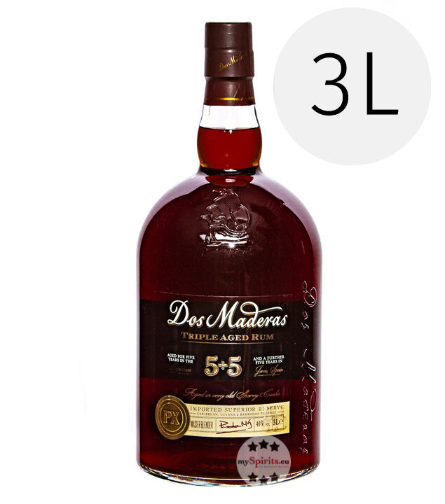 Bodegas Williams & Humbert Dos Maderas 5 + 5 PX Triple Aged Rum 3l (40 % Vol., 3,0 Liter)