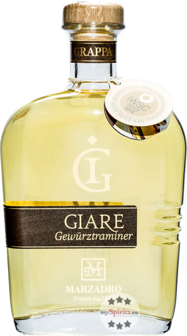 Distilleria Marzadro Marzadro Giare Grappa Affinata Gewürztraminer (41 % vol., 0,7 Liter)