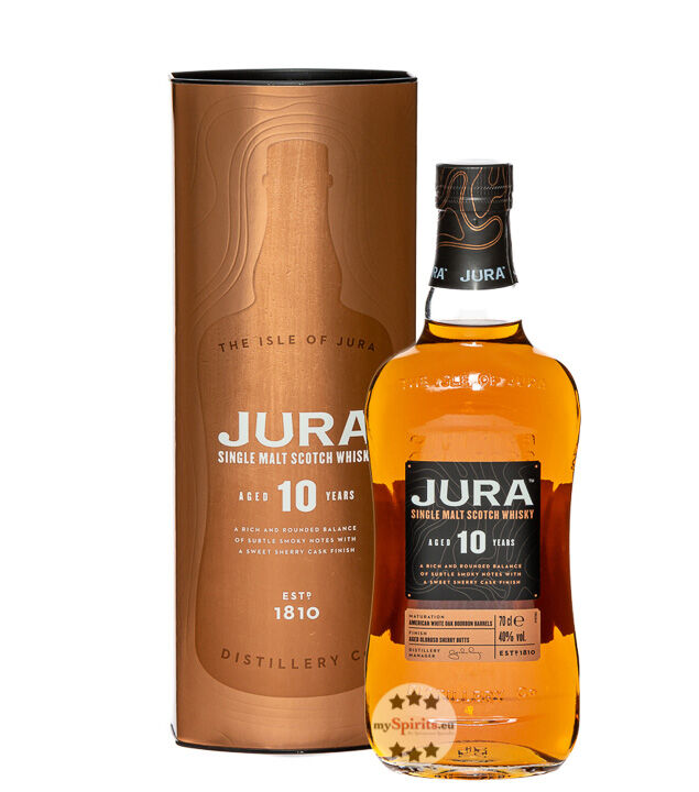 Jura 10 Jahre Single Malt Scotch Whisky (40 % Vol., 0,7 Liter)