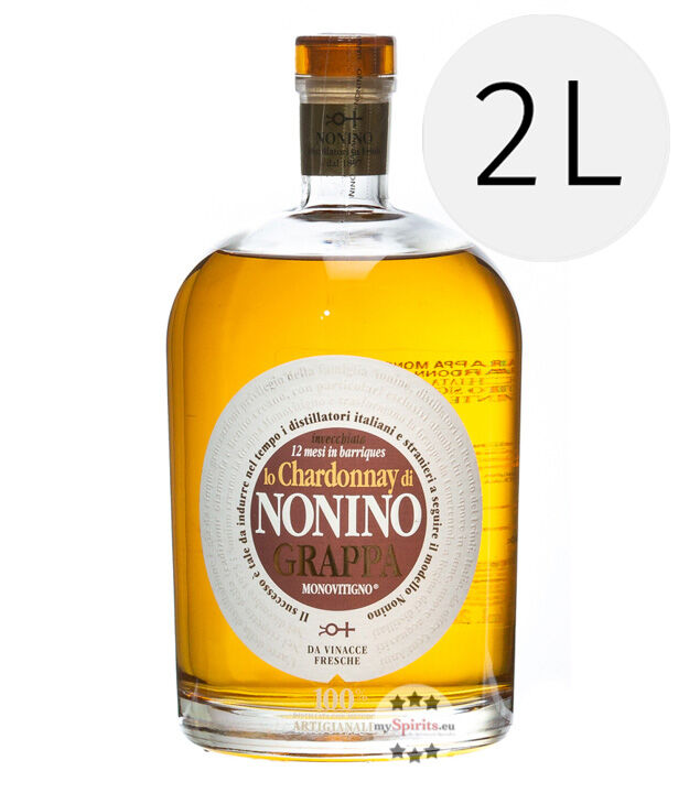 Nonino Distillatori Nonino Grappa Chardonnay in Barriques 2 L (41 % vol., 2,0 Liter)