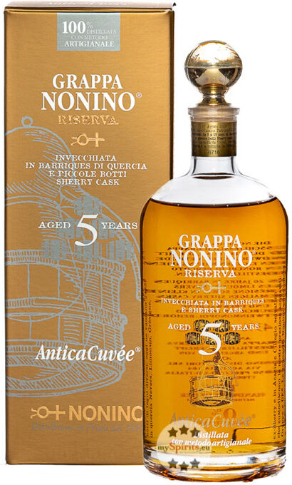 Nonino Distillatori Grappa Nonino Riserva Antica Cuvée 5 Jahre (43 % vol., 0,7 Liter)