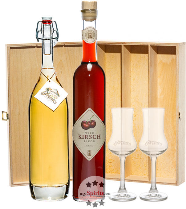 Fein Prinz Geschenkset Kirschen-Glück (16 & 41 % Vol., 1,0 Liter)