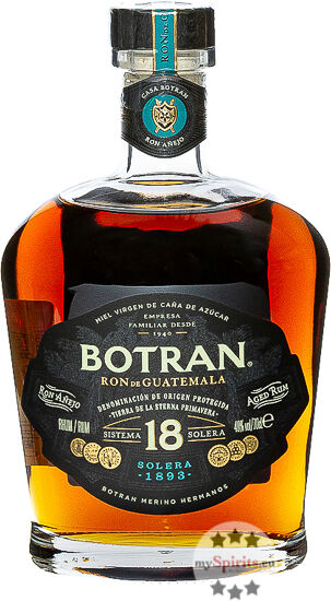 Botran Rum Ron Botran Solera 1893 18 Sistema Solera Rum (40 % vol., 0,7 Liter)