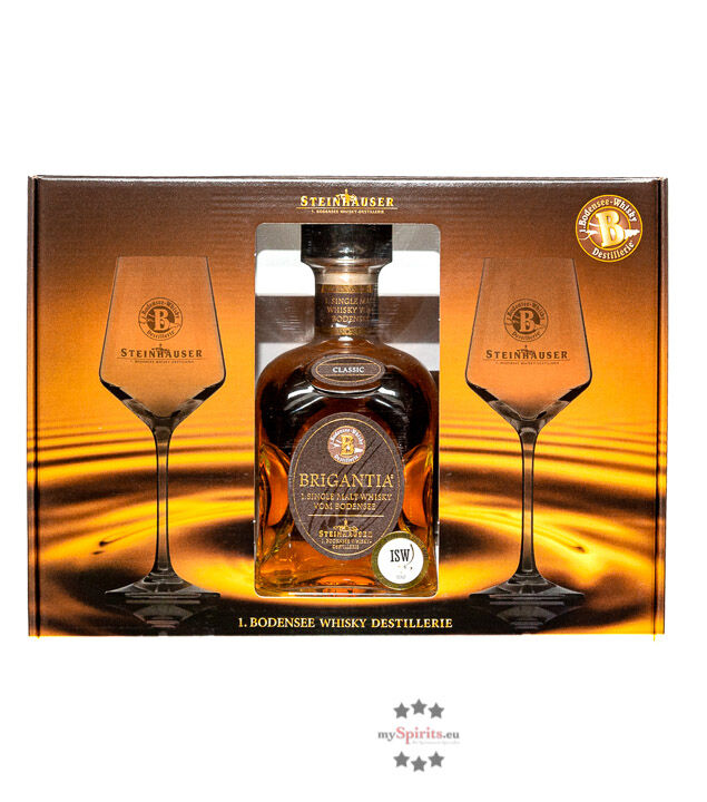 Steinhauser Whisky Geschenkset Brigantia Classic (43 % Vol., 0,7 Liter)