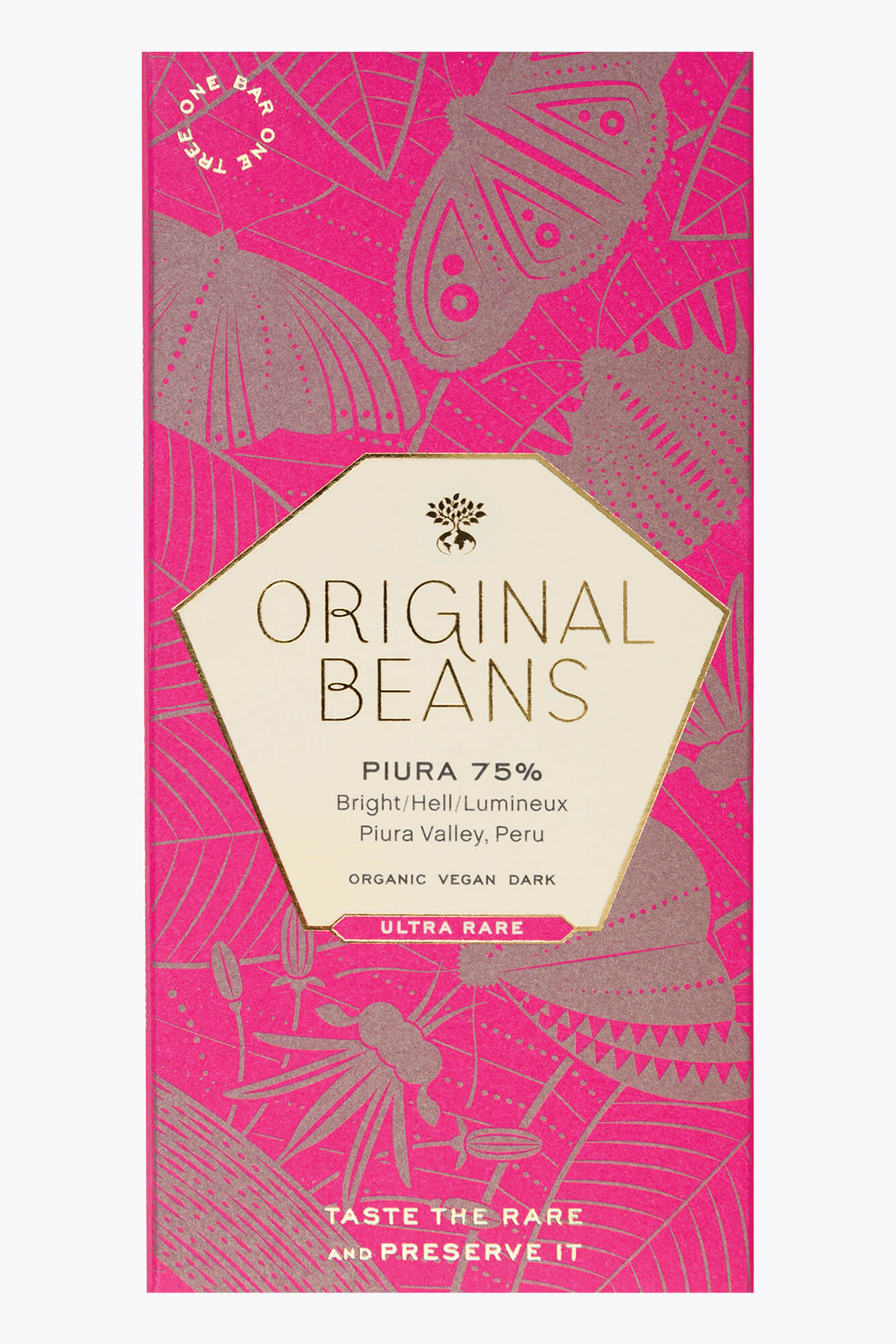 Original Beans Piura Porcelana 75% (Bio) Tal - Peru 70g Tafel