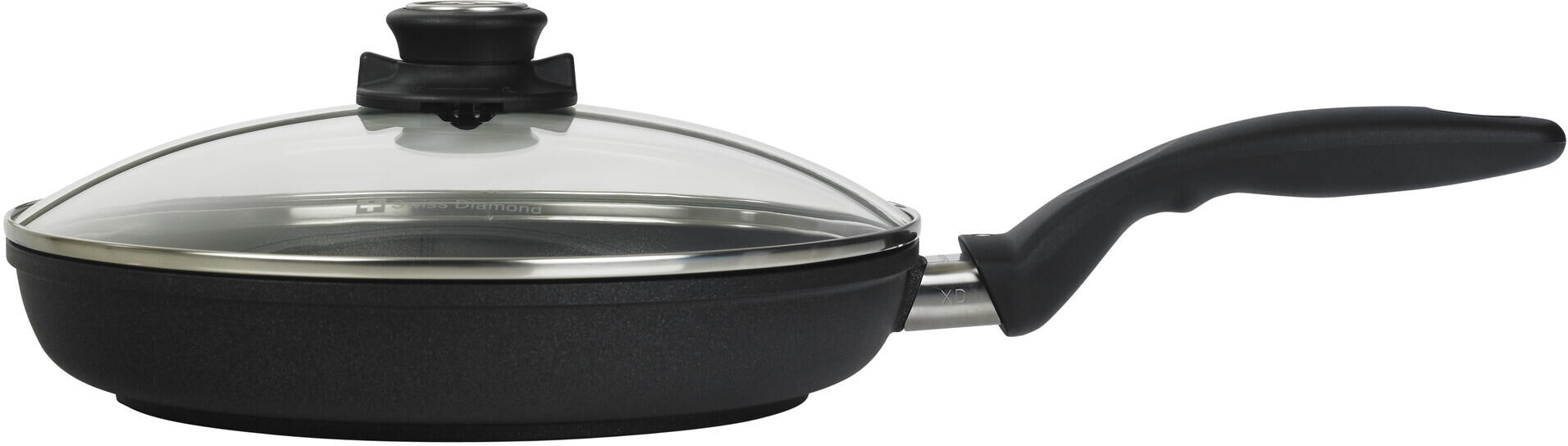 Swiss Diamond - Xd Stegepande - Ø 24 Cm - Non-Stick, Induktion M. Låg