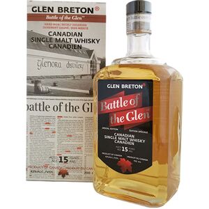 Canadá Glen Breton Battle of the Glen Candian Single Malt Whisky Aged 15 Years con estuche