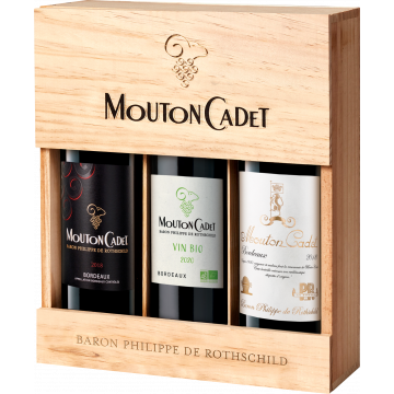 Estuche 3 Botellas Mouton Cadet Panache - Baron Philippe de Rothschild