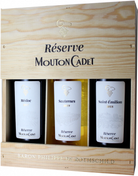 Estuche Trio - Mouton Cadet Réserve Panache - Baron Philippe de Rothschild