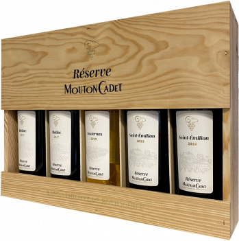 Estuche 5 Botellas Mouton Cadet Réserve Panache - Baron Philippe de Rothschild