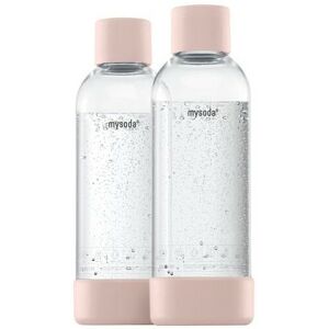 - Bouteille 1 l Pet et Bio composite rose (lot de 2)