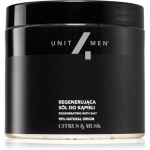 Unit4Men Bath Salt Citrus & Musk sel de bain effet régénérant 700 g