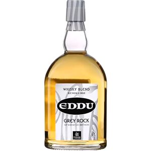 EDDU Grey Rock Blended Whisky Origine : France/Bretagne Notes de Cannelle et de Fruits : Orange & Abricot Composé de Blé noir et Orge 40% Alcool 70 cl - Publicité