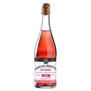 Les Celliers de l'Odet Cidre de Lézergué artisanal rosé Bouteille 750ml - Publicité
