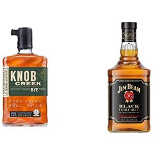 Knob Creek Rye Whiskey (1 x 0.7l) & Jim Beam Black Triple Aged Bourbon Whiskey, Whisky Américain 43% 70cl - Publicité