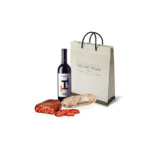 Salumi Pasini Kit Apéritif "Des Goûts Savoureux", box typiquement italien avec vin rouge Morellino di Scansano DOCG, saucisson et spianata épicée, - Publicité