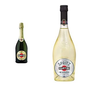 Martini Prosecco, Vin pétillant, 75cl, 11,5% lot de 6 & Bianco, Aperitif Pétillant, Sparkling, 75cl - Publicité