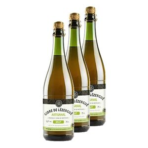 Les Celliers de l'Odet Lot 3x Cidre de Lézergué artisanal brut Bouteille 750ml - Publicité