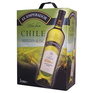 El Emperador Vin blanc chilien Sauvignon Blanc cubi 3L Bag in Box, Valle Central Chili (1 x 3 L) - Publicité