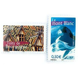 Timbre France Lot de 2 Timbres de France Neufs de Collection de 2003. N’ 3597 et 3602. Mont Blanc et Bourgogne - Publicité