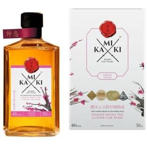 Kamiki Blended Malt Whisky SAKURA & CEDAR Cask Finish 48% Vol. 0,5l in Giftbox - Publicité