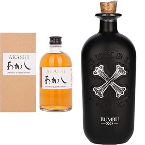 Akashi Whisky  Blended sous étui 40° 50CL & Bumbu XO Rhum 700 ml - Publicité