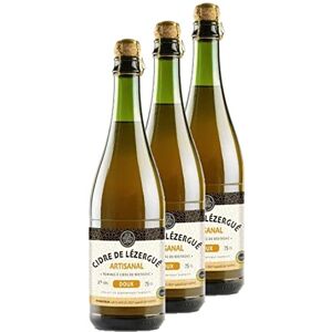 Les Celliers de l'Odet Lot 3x Cidre de Lézergué artisanal doux Bouteille 750ml - Publicité