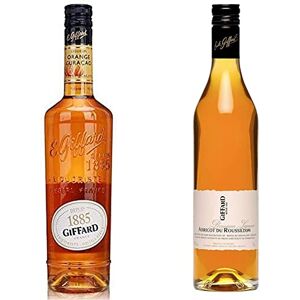 Giffard Liqueur Curaçao Orange 70 cl & Liqueur Abricot du Roussillon Recette Française Subtile et Gourmande 70 cl - Publicité