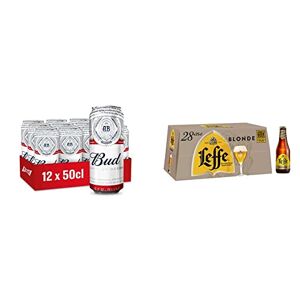 Bud Bière  5% Pack 12 Canettes 50cl & Bière Leffe Blonde 6.6% Pack 28 Bouteilles 25cl - Publicité