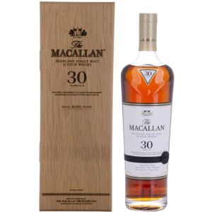 Macallan Sherry Oak Speyside Malt Blue Label 30 year old Whisky - Publicité