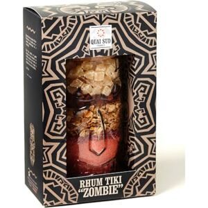 QUAI SUD Mélange Pour Cocktail (Rhum 2L) Dans Verre Tiki   340g   "Zombie" Ananas Framboise - Publicité