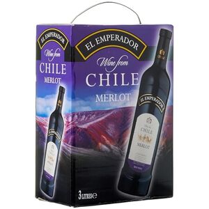 El Emperador Vin rouge chilien Merlot cubi 3L Bag in Box, Valle Central Chili (1 x 3 L) - Publicité
